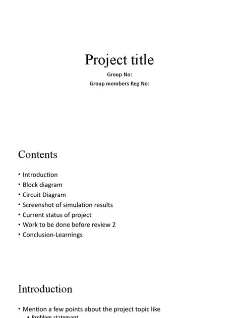 Project Review PPT Format | PDF