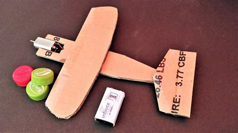 How To Make A Cardboard Plane Using Dc Motor Youtube