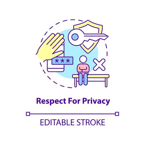 Respect For Privacy Concept Icon Partner Privacy Flat Vector Partner