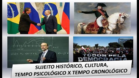 SUJEITO HISTÓRICO CULTURA TEMPO TEMPO PSICOLÓGICO X TEMPO CRONOLÓGICO