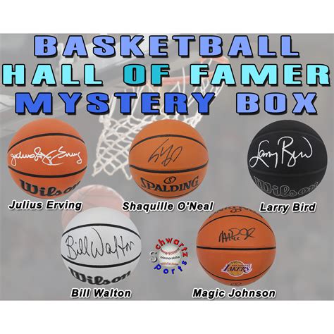 Schwartz Sports Basketball HALL OF FAMER Signed Basketball Mystery Box