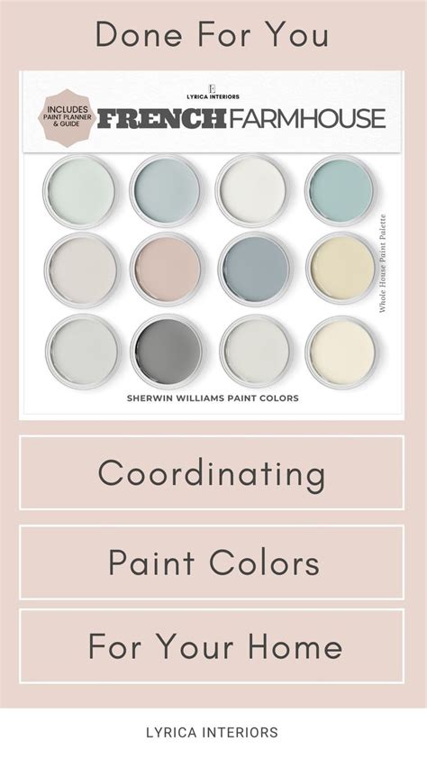 Sherwin Williams French Farmhouse Color Palette French Etsy