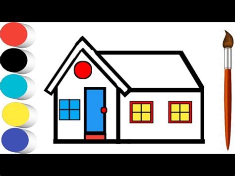 draw  house easy step  step   house drawing painting