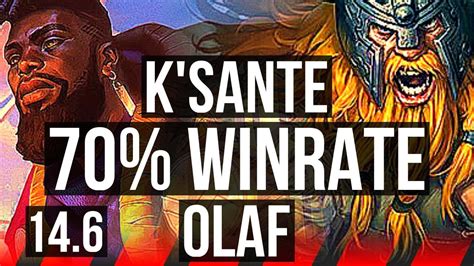 K Sante Vs Olaf Top Winrate Kr Challenger Youtube