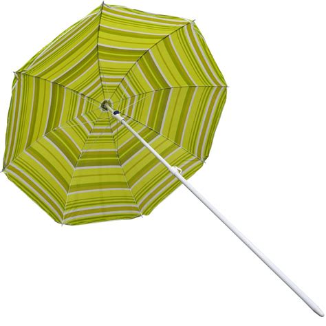 Astella 6 Ft Aluminum Beach Umbrella White Frame Polyester Green