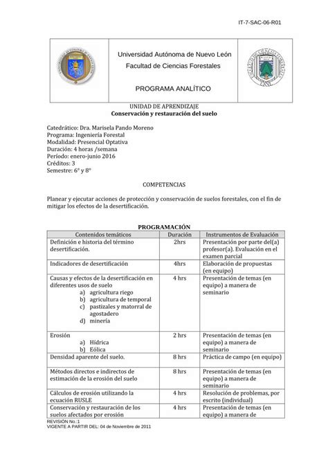 Pdf Universidad Aut Noma De Nuevo Le N Facultad De Ciencias