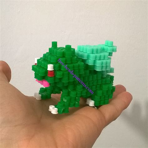 3d Perler Hama Beads Pixelart Beadart Bulbasaur Pokemon 7 Free