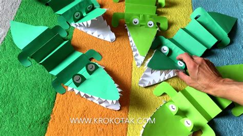 Paper Crocodile Craft Youtube