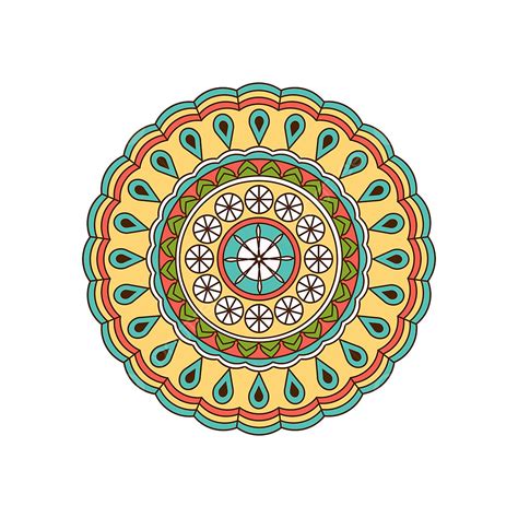 Decoraci N De Dise O Mandala Colorido Indio Png Indian Colorido