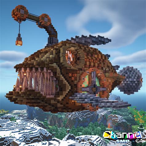 1 Flying Steampunk Angler Fish Minecraftbuilds Minecraft