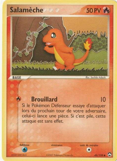 Salamèche 48 108 EX Gardiens du Pouvoir carte Pokemon