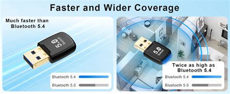 Bluetooth Adapter PC, RENGOGA 5.4 USB Bluetooth Adapter EDR Bluetooth ...