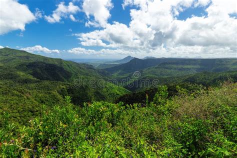 Panoramic View Of Black River Gorges National Park Gorges Viewpoint In