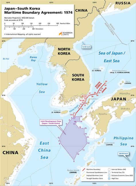 Japansouth Korea Maritime Boundary Sovereign Limits