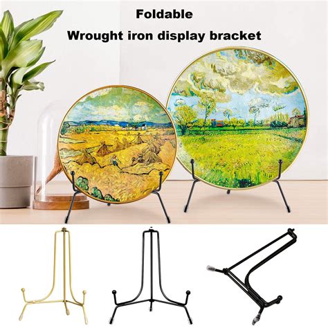 Sunjoy Tech 1/3Pcs Plate Stand Metal Picture Frame Holder High