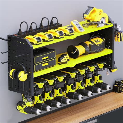 Amazon KAFAHOM Power Tool Organizer With Charging Station Built