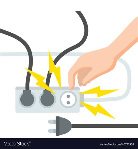 Electric Shock And Short Circuit Royalty Free Vector Image