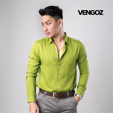 Jual Vengoz Atasan Kemeja Pria Slim Fit Viscose Series Best Seller