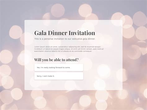 Gala Dinner Invitation | free involve.me template