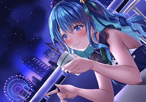 Wallpaper Anime Girls Hololive Virtual Youtuber Hoshimachi Suisei