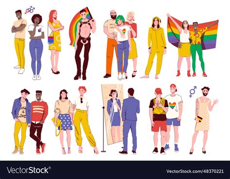 Lgbt People Set Royalty Free Vector Image Vectorstock