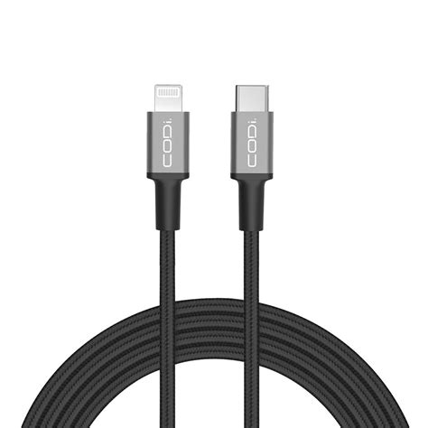 6ft Braided Nylon Usb C To Mfi Lightning Charge And Sync Cable Codi Worldwide