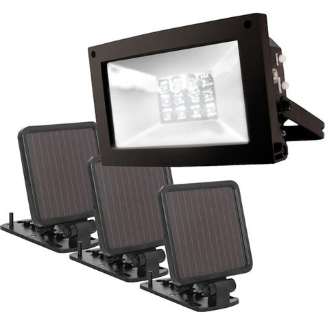 Maxsa Innovations Solar Powered Ultrabright Flood Light In The Dusk To