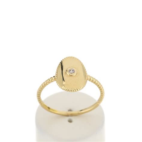 Bague Plaqu Or Jaune M Daille Perl E Zirconia Maty