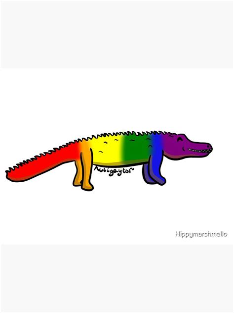 Alligaytor Alligator Gay Pride Flag Sticker By Hippymarshmello