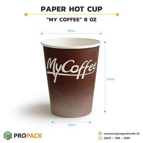 Jual Paper Hot Cup Oz DESIGN GENERIC Isi Pcs Gelas Kertas Murah Cokelat Kota