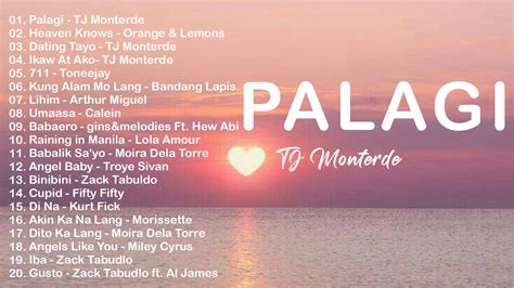 Tj Monterde Palagi Lyrics Best OPM Tagalog Love Songs OPM