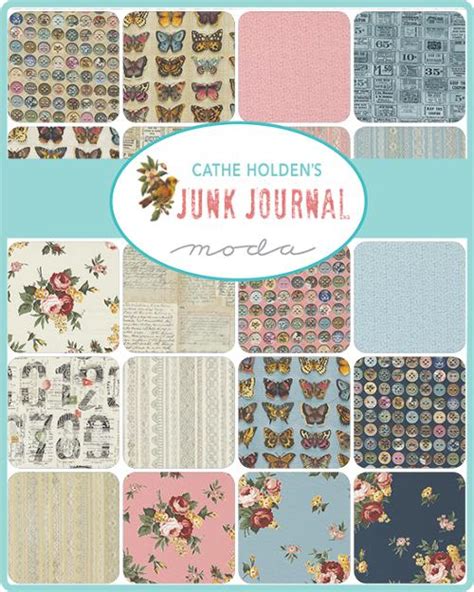 Moda Fabrics Junk Journal Charm Pack By Cathe Holden Pp Emerald