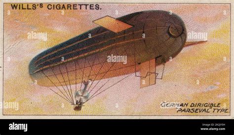 Aviation German Parseval Type Airship Dirigible Stock