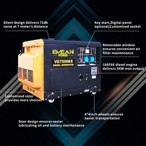 Genset Silent 5kv 5kw 5 Kva 5000 Watt Silent Diesel Generator Diesel 5 ...
