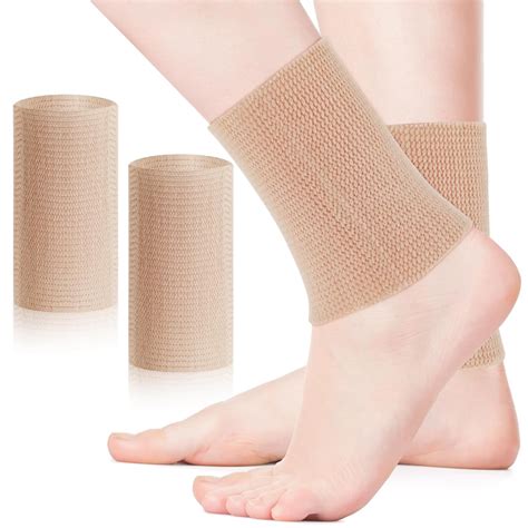 Prasacco 1 Pair Ankle Gel Sleeves For Men Women Ankle Compression