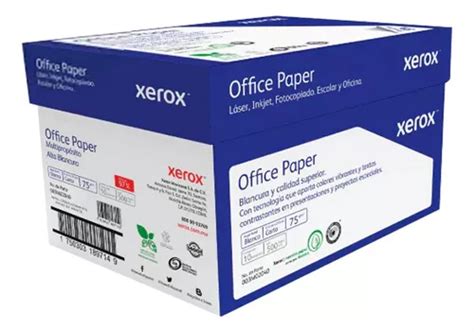 Caja Papel Bond Impresión Xerox Carta Blanco 97 75g 5000h Envío gratis