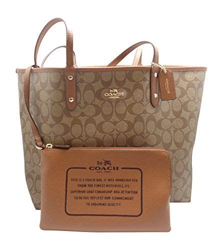 Coach Signature Reversible Pvc City Large Tote Bag Handba