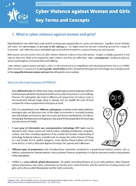 Cyber Violence Against Women And Girls Key Terms And Concepts Key