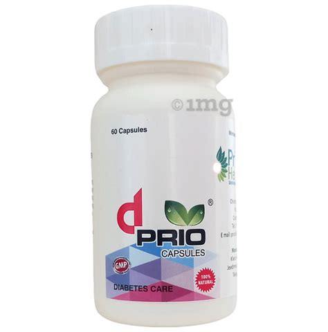 Priority Herbals D Prio Capsule For Diabetes Buy Bottle Of 60 0 Capsules At Best Price In India