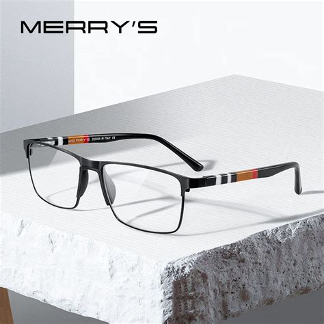 Merrys Design M Czy Ni Tytanowe Okulary Z Lekkiego Stopu Rama Styl