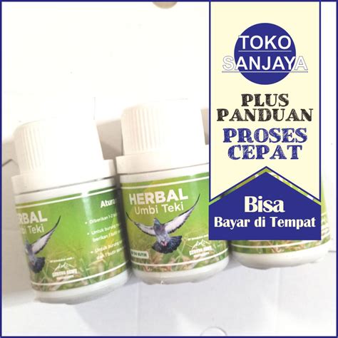 Jual Herbal Umbi Teki Pil Jamu Obat Burung Merpati Stamina Mental