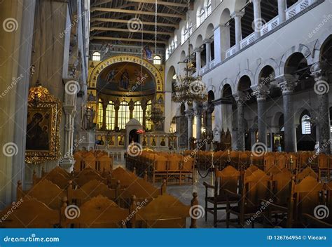 Basilica Of Saint Demetrius Or Hagios Demetrios Interior From