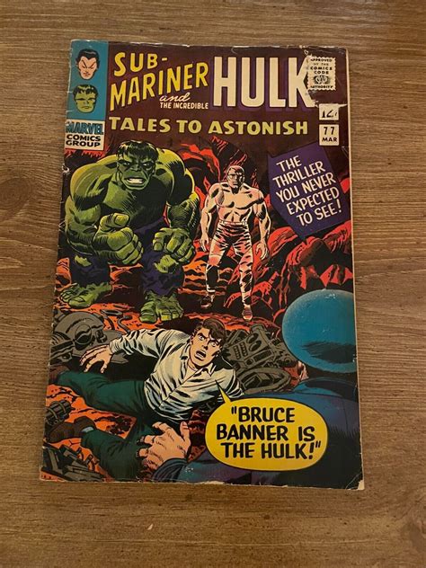 Tales To Astonish Vg Marvel Comic Book Incredible Hulk Sub