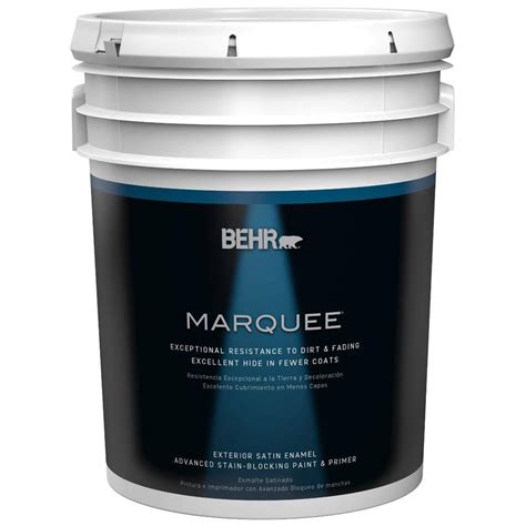 BEHR MARQUEE 5 Gal Deep Base Satin Enamel Exterior Paint 945305 The