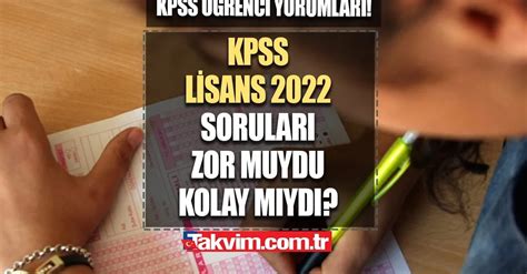 Kpss Zor Muydu Kolay Mıydı Kpss 2022 ÖĞrencİ Yorumlari Twİtter