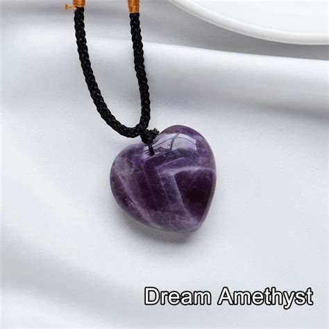 Pierre Vendue Seule Amethyst Pendentif C Ur Amour En Cristal Naturel