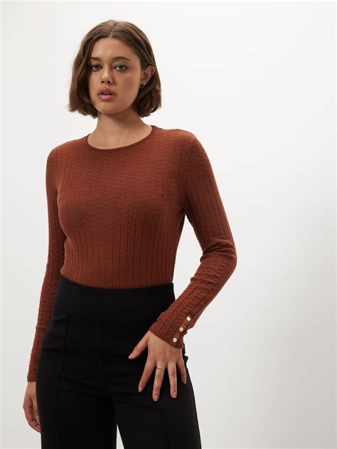 Taylor Texture Long Sleeve Knit Top