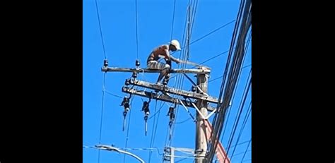 Homem Em Fuga Da Pm Passa Horas Em Cima De Poste Em Mg