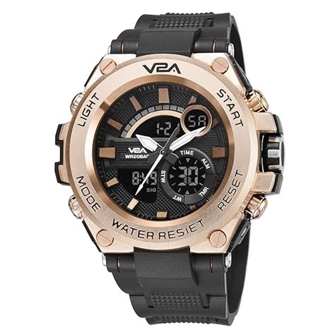 Buy V2a Chronograph Analogue And Digital Sports Watch For Men Rose Gold At