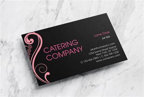 Catering Business Cards Free Template Designs Custom Printing